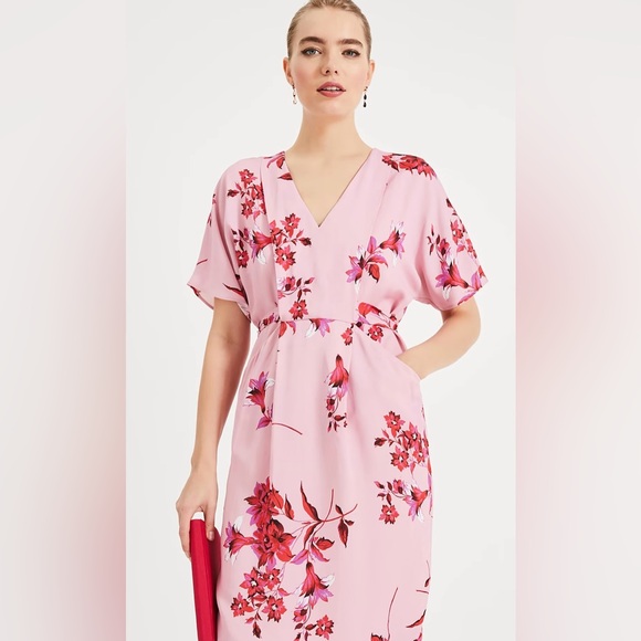 Phase Eight Brooke Floral Dress in Flint Melange, Size 8 - Picture 3 of 12